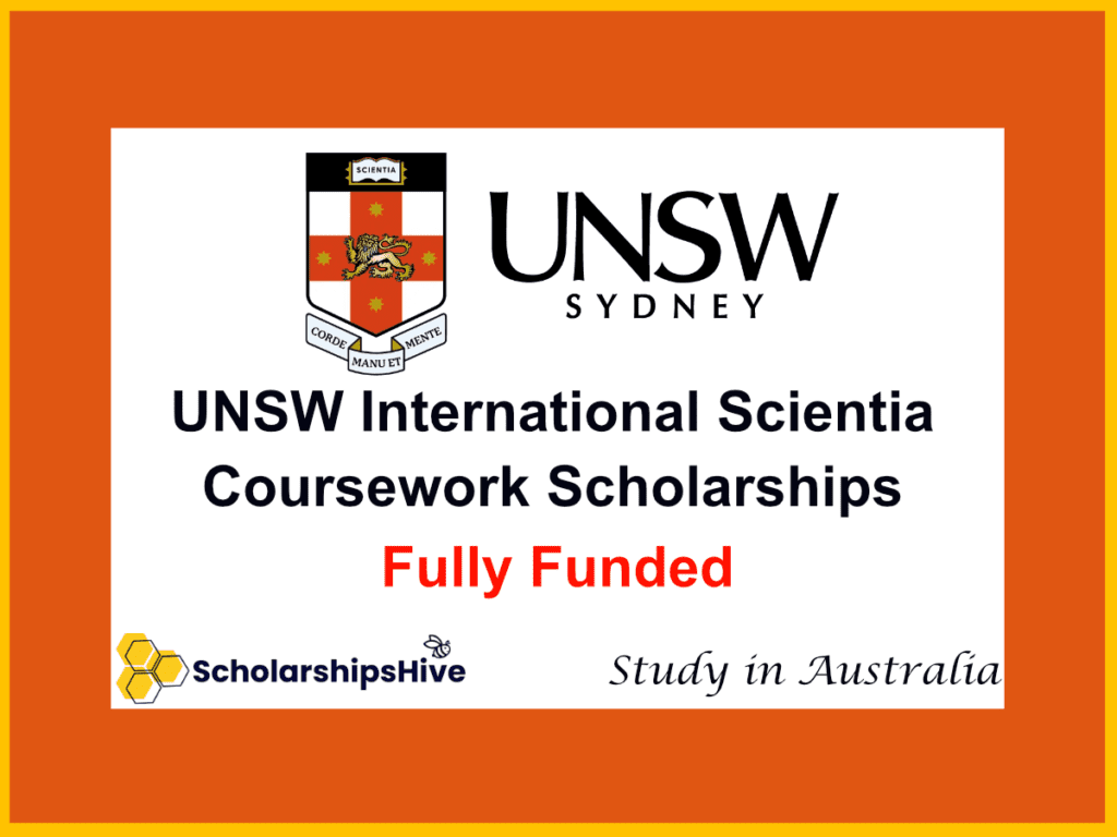 UNSW International Scientia Coursework Scholarships
