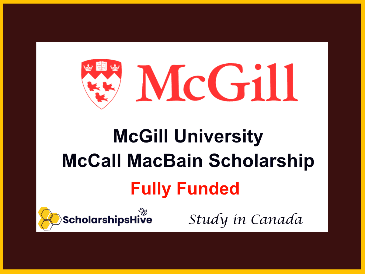 mcgill university mccall macbain scholarship canada