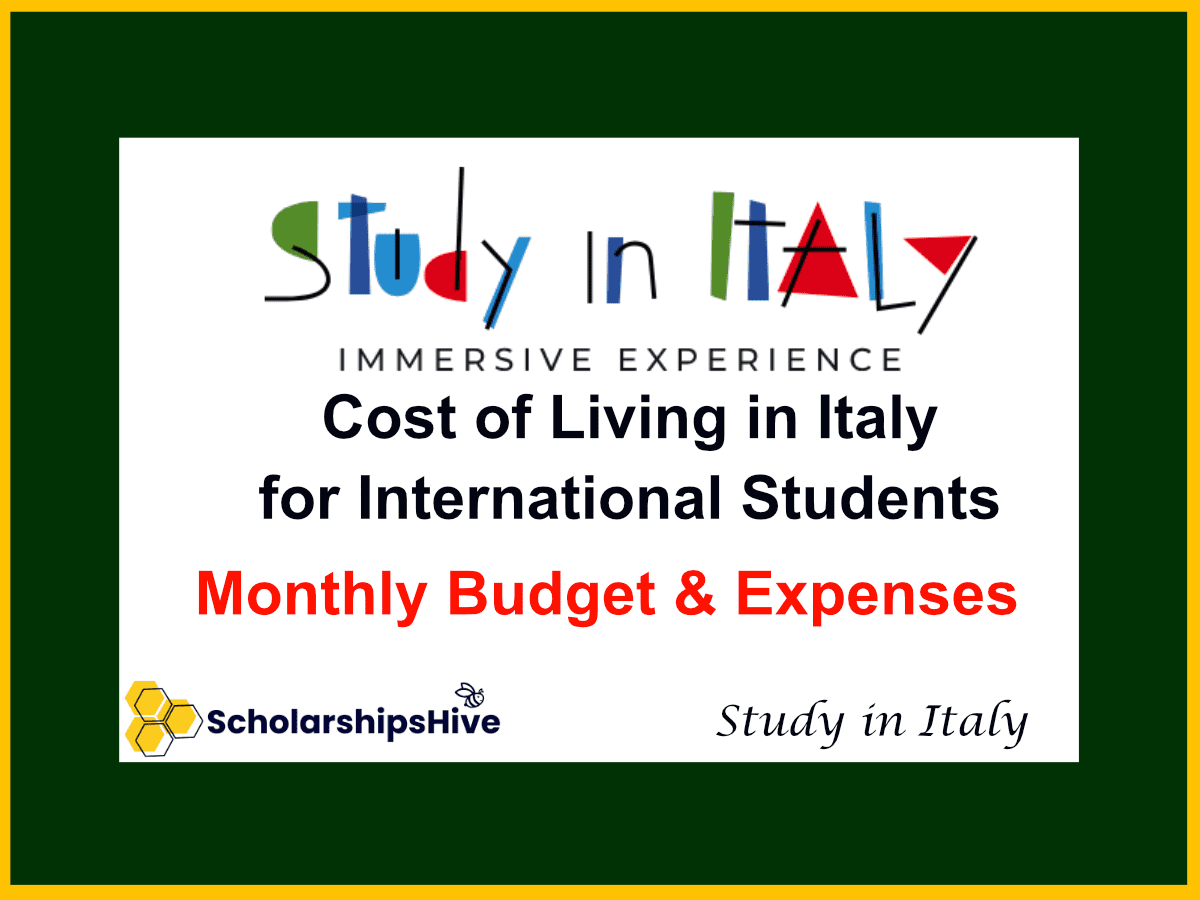 detailed student budget breakdown for Italy 2026 monthly expenses