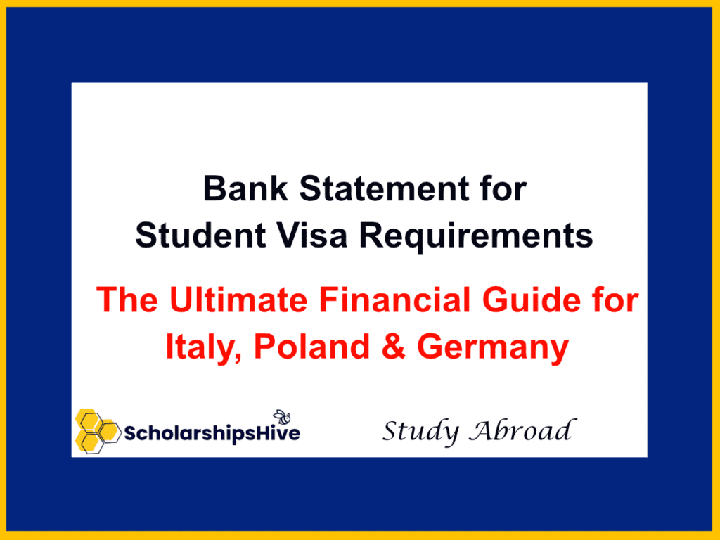 bank statement for student visa