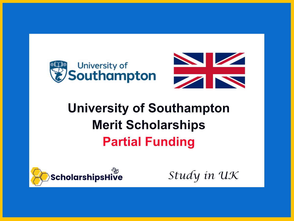 University of Southampton Merit Scholarships for UK Partial Funding