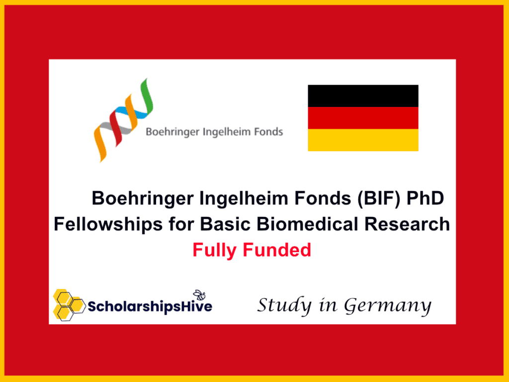 Boehringer Ingelheim Fonds (BIF) PhD Fellowships for Basic Biomedical Research in Germany