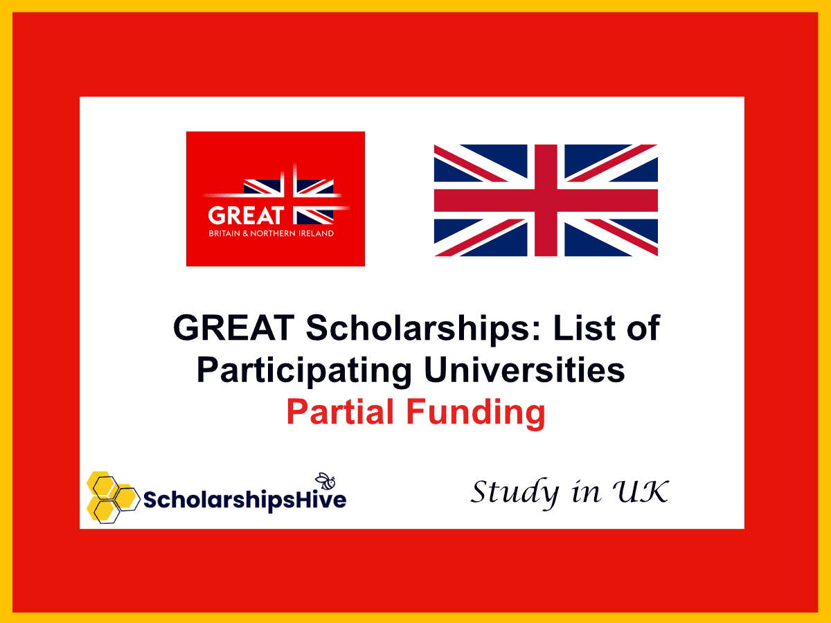 GREAT Scholarships: List of Participating Universities in the UK
