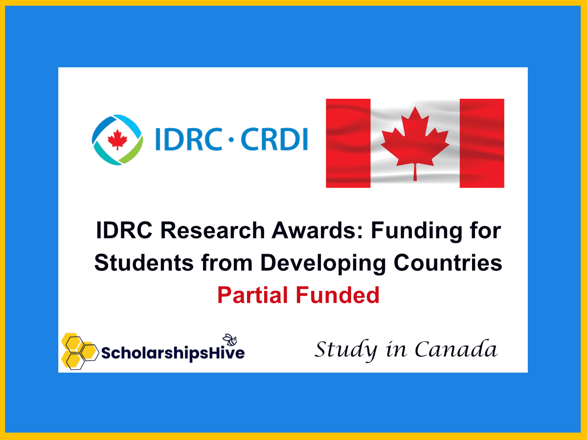 IDRC Research Awards: Funding for Students from Developing Countries