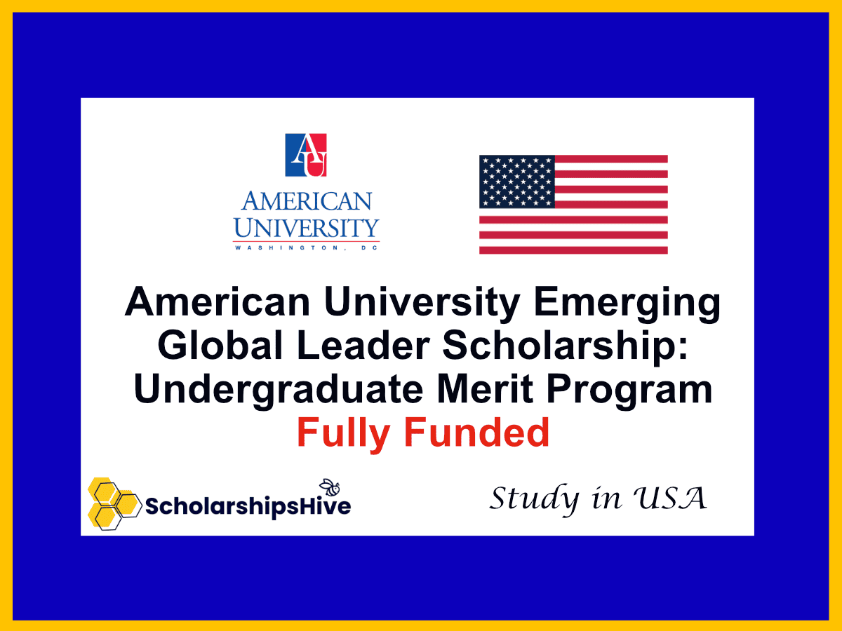 American University Emerging Global Leader Scholarship: Undergraduate Merit Program, USA | Fully Funded