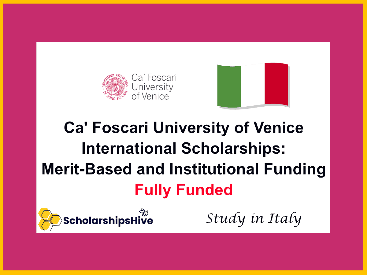 Ca' Foscari University of Venice International Scholarships: Merit-Based and Institutional Funding, Italy | Fully Funded
