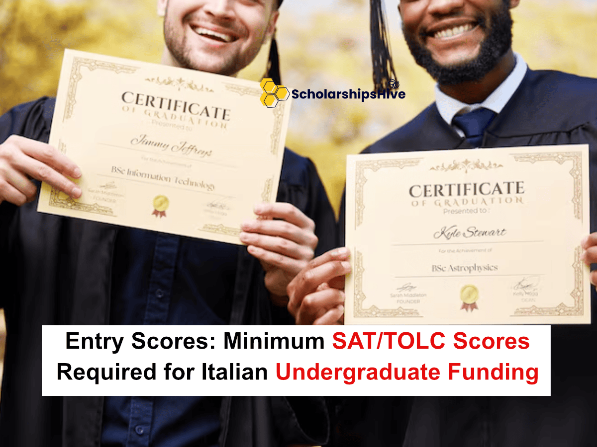 Entry Scores: Minimum SAT/TOLC Scores Required for Italian Undergraduate Funding