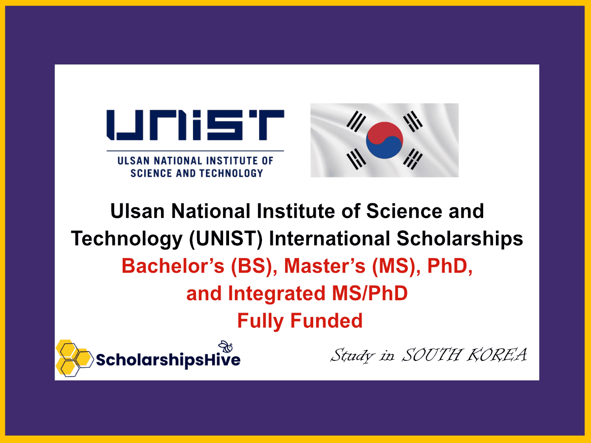Ulsan National Institute of Science and Technology (UNIST) International Scholarships