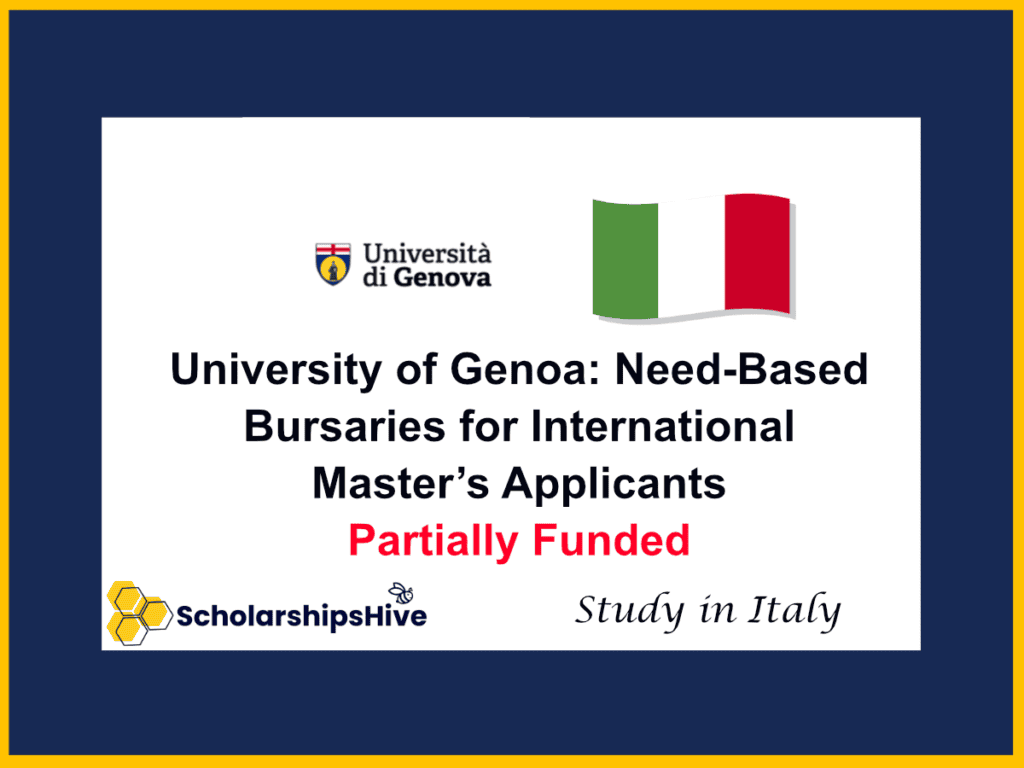 University of Genoa: Need-Based Bursaries for International Master’s Applicants, Italy | Partially Funded