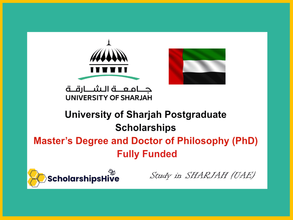 University of Sharjah Postgraduate Scholarships UAE