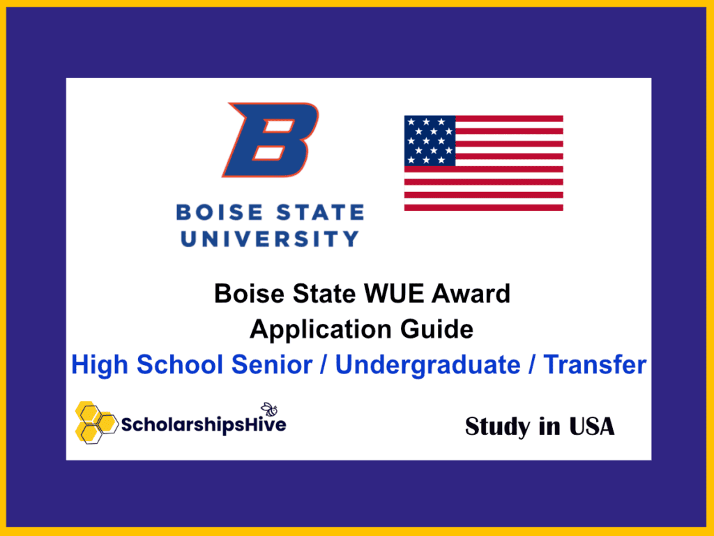 Boise State WUE Award USA Application Guide