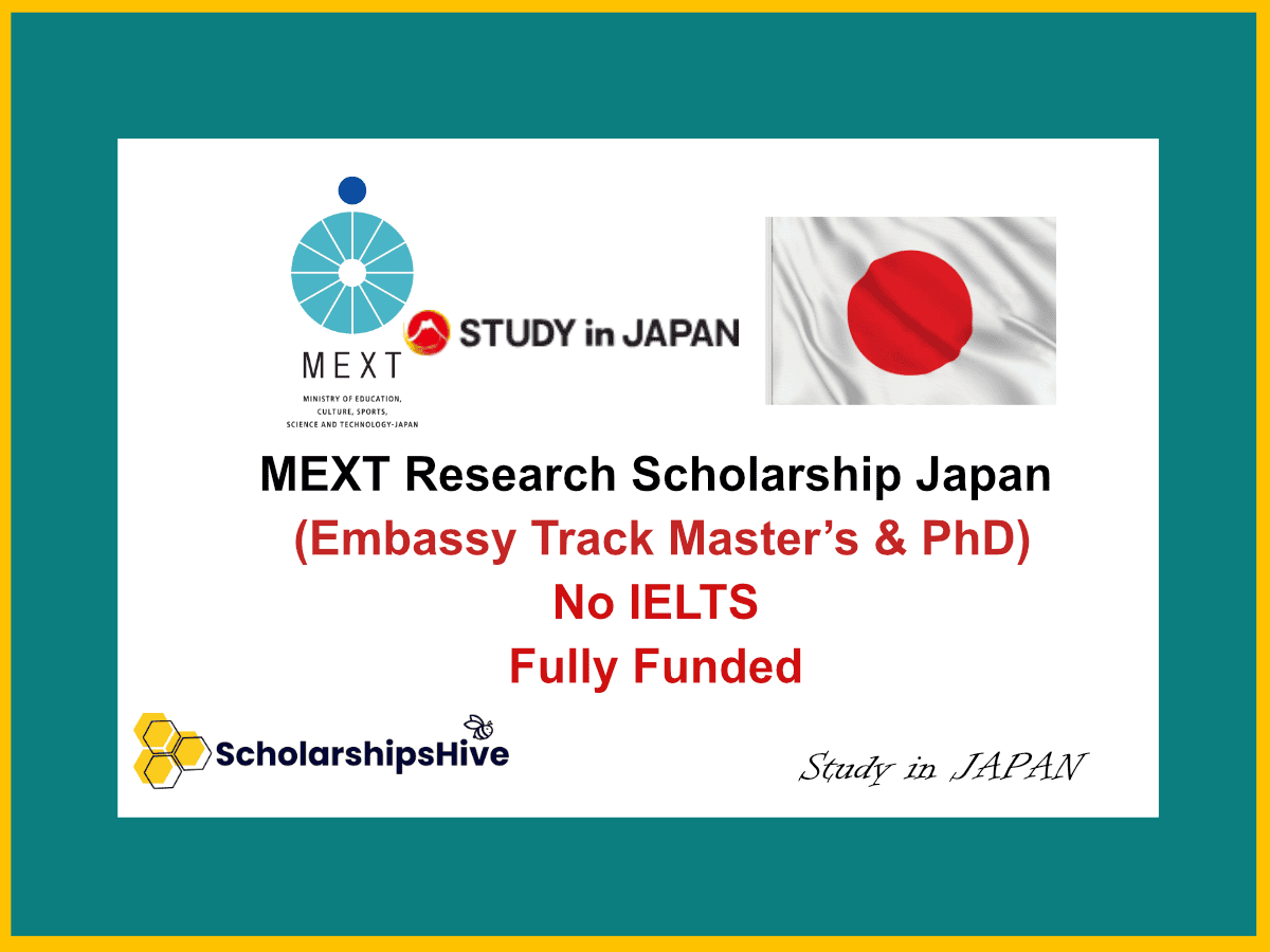 Fully Funded MEXT Research Scholarship Japan 2027 (Embassy Track Master’s & PhD)