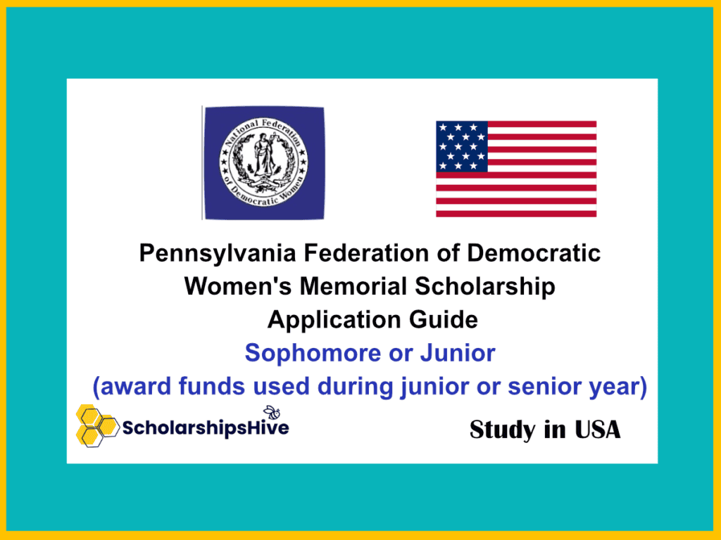 Pennsylvania Federation of Democratic Womens Memorial Scholarship Application Guide
