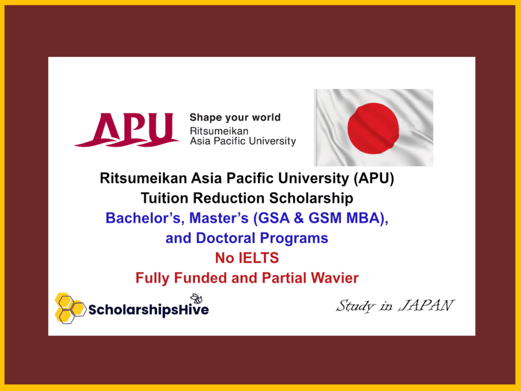 Ritsumeikan Asia Pacific University (APU) Tuition Reduction Scholarship